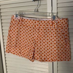 Banana Republic Ryan orange & white shorts. Sz 4